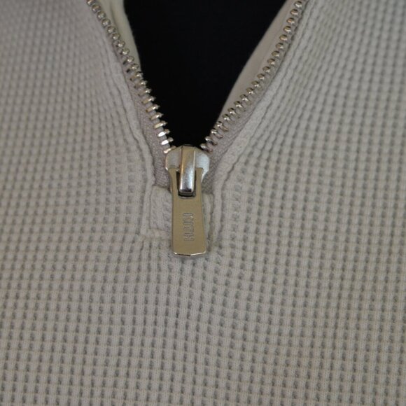 KITH Waffle Knit Quarter Zip Cropped Sweater Sz S - Picture 7 of 7